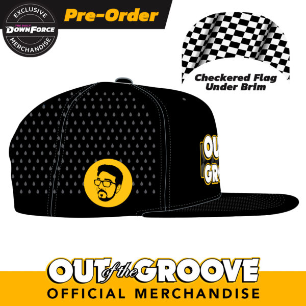Out of the Groove x Driven Snapback Hat Side and Under Brim View