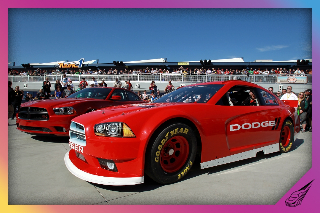 LAS VEGAS, NV - MARCH 11: The new Dodge Charger is shown after the unveiling for the 2013 NASCAR Sprint Cup Series at Las Vegas Motor Speedway on March 11, 2012 in Las Vegas, Nevada. (Photo by Ezra Shaw/Getty Images)