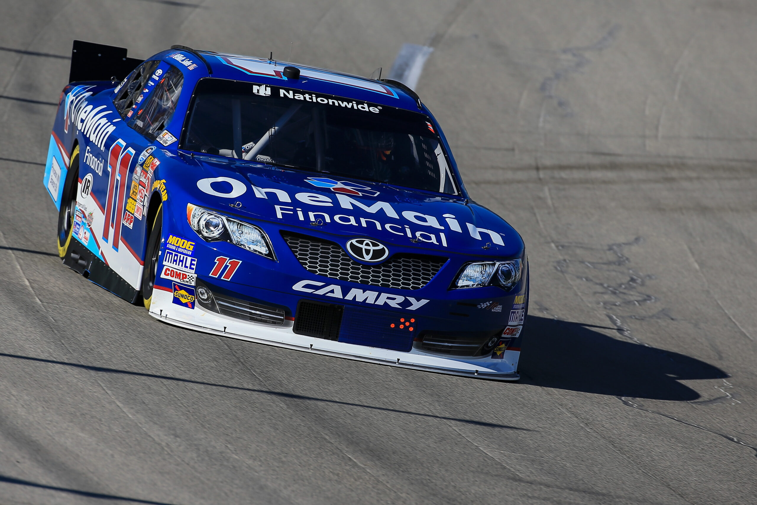 SPARTA, KY - SEPTEMBER 19: Elliott Sadler, driver of the #11 OneMain Financial Toyota, practices for the NASCAR Nationwide Series VisitMyrtleBeach.com 300 at Kentucky Speedway on September 19, 2014 in Sparta, Kentucky. (Photo by Daniel Shirey/Getty Images)