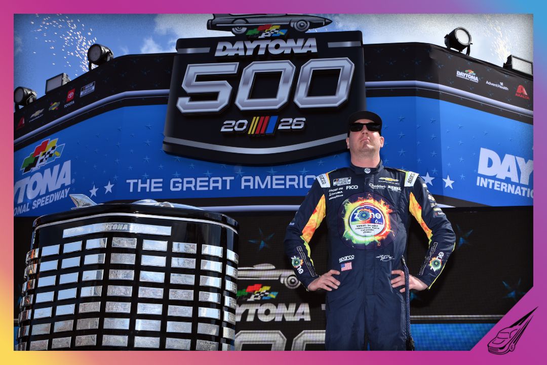 DAYTONA BEACH, FLORIDA - FEBRUARY 15: Kyle Busch, driver of the #8 zone Jalapeno Lime Chevrolet, stands onstage during driver intros prior to the NASCAR Cup Series Daytona 500 at Daytona International Speedway on February 15, 2026 in Daytona Beach, Florida. (Photo by Jeff Curry/Getty Images)