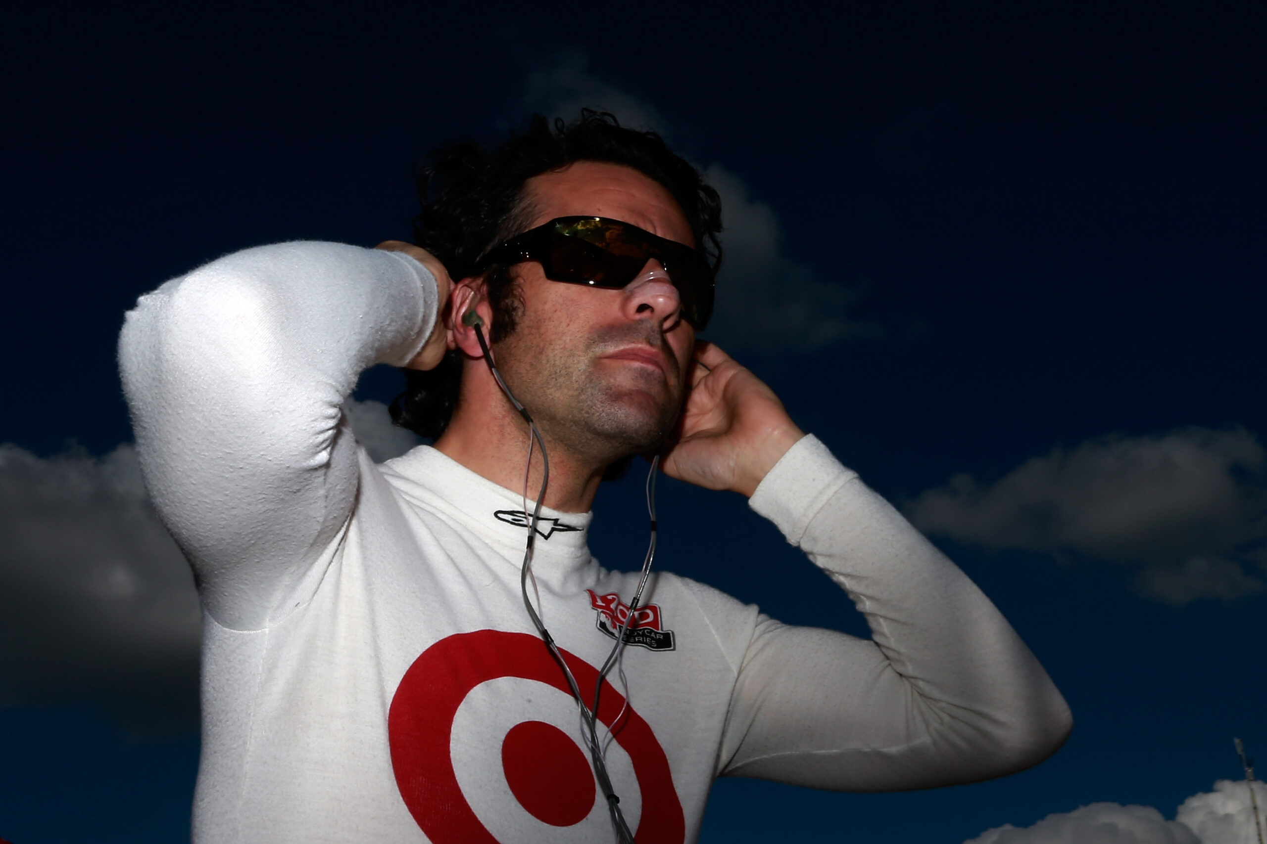 HOUSTON, TX - OCTOBER 04: Dario Franchitti, of Scotland, driver of the #10 Target Chip Ganassi Racing Honda Dallara looks on from pit lane prior to practice for the IZOD IndyCar Series Shell and Pennzoil Grand Prix Of Houston at Reliant Park on October 4, 2013 in Houston, Texas. (Photo by Chris Trotman/Getty Images)