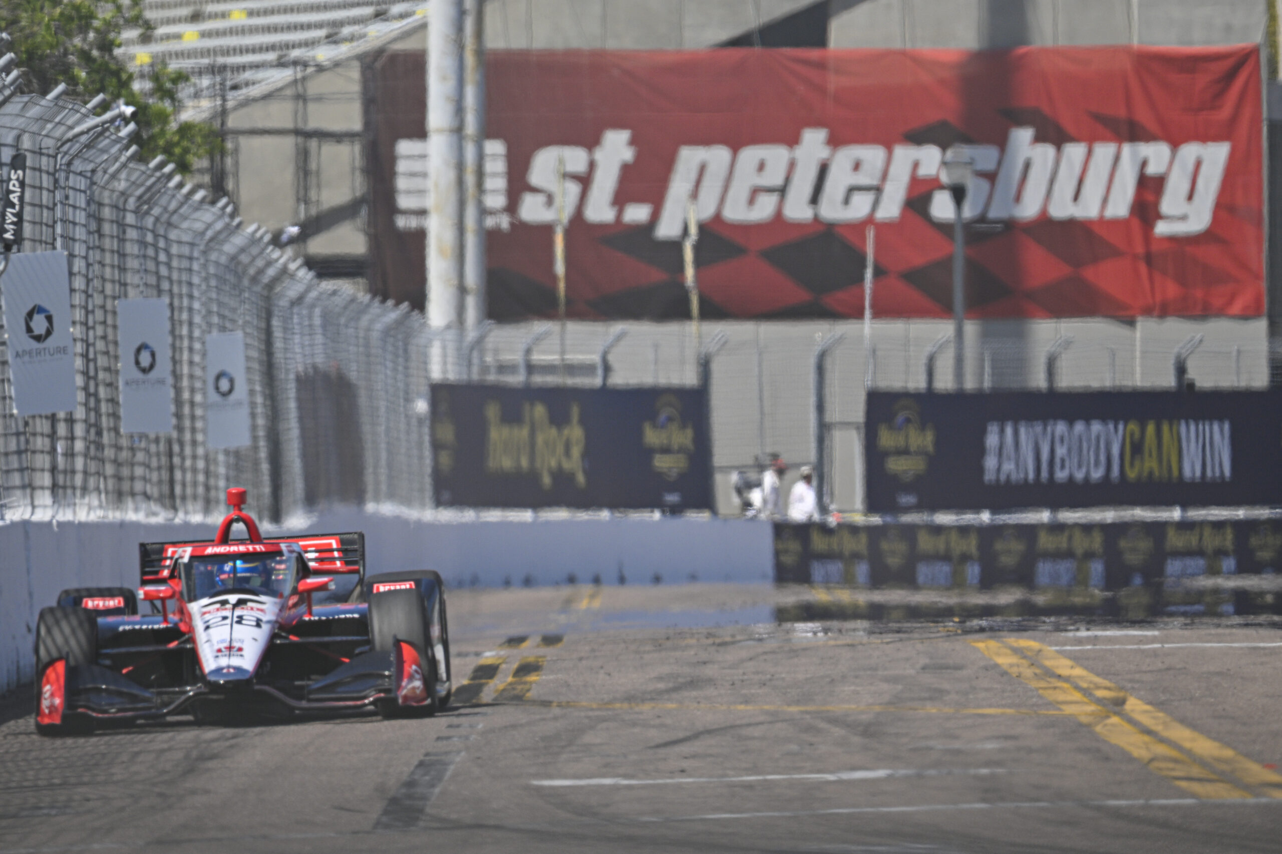 ST PETERSBURG, FLORIDA - MARCH 02: Marcus Ericsson, driver of the #28 Bryant Team Honda drives during the NTT INDYCAR Firestone Grand Prix of St. Petersburg during on March 02, 2025 in St Petersburg, Florida. (Photo by Miguel J. Rodriguez Carrillo/Getty Images)