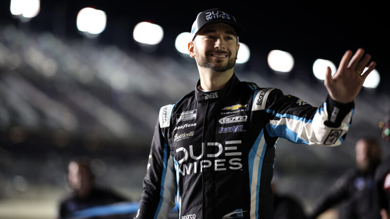 DAYTONA BEACH, FLORIDA - FEBRUARY 11: Anthony Alfredo, driver of the #62 Dude Wipes Chevrolet, waves to fans during qualifying for the NASCAR Cup Series Daytona 500 at Daytona International Speedway on February 11, 2026 in Daytona Beach, Florida. (Photo by James Gilbert/Getty Images)