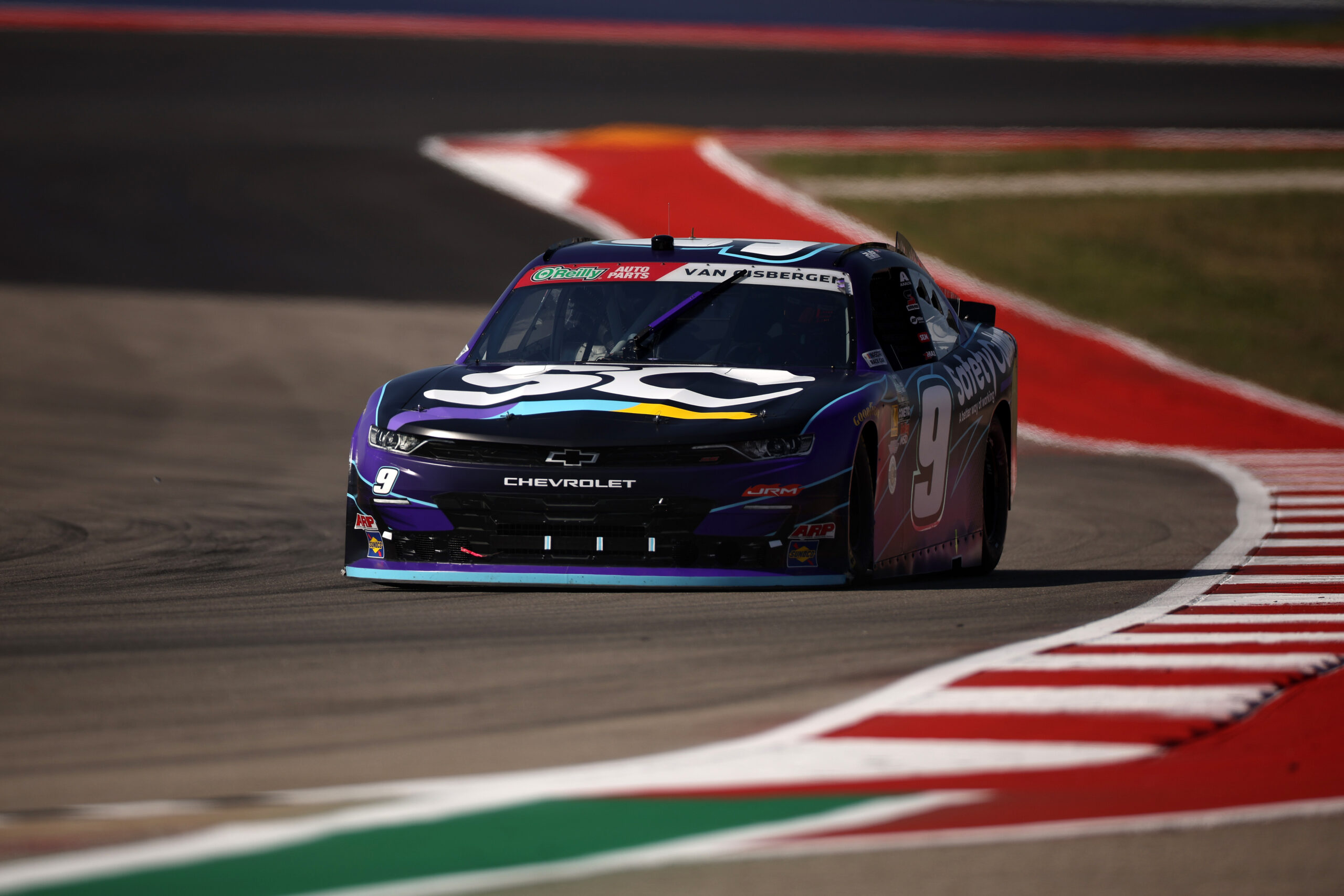 AUSTIN, TEXAS - FEBRUARY 28: Shane Van Gisbergen, driver of the #9 Safety Culture Chevrolet, drives during the NASCAR O'Reilly Auto Parts Series Focused Health 250 at Circuit of The Americas on February 28, 2026 in Austin, Texas.