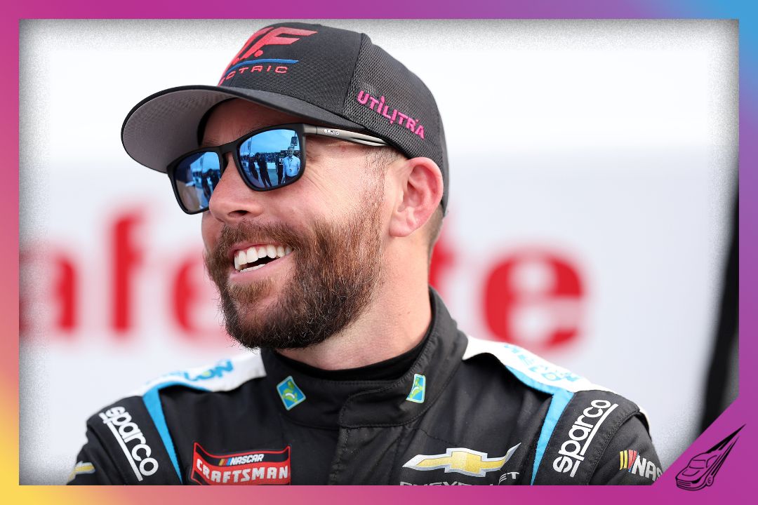 DARLINGTON, SOUTH CAROLINA - MARCH 20: Ross Chastain, driver of the #45 Buckle Up South Carolina Chevrolet, looks on during qualifying for the NASCAR Craftsman Truck Series Buckle Up South Carolina 200 at Darlington Raceway on March 20, 2026 in Darlington, South Carolina. (Photo by David Jensen/Getty Images)