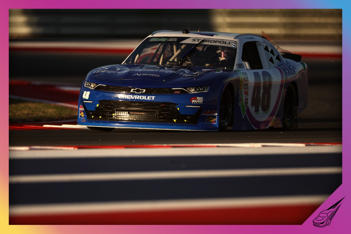 AUSTIN, TEXAS - FEBRUARY 27: Patrick Staropoli, driver of the #48 Syfovre Chevrolet, drives during qualifying for the NASCAR O'Reilly Auto Parts Series Focused Health 250 at Circuit of The Americas on February 27, 2026 in Austin, Texas. (Photo by James Gilbert/Getty Images)