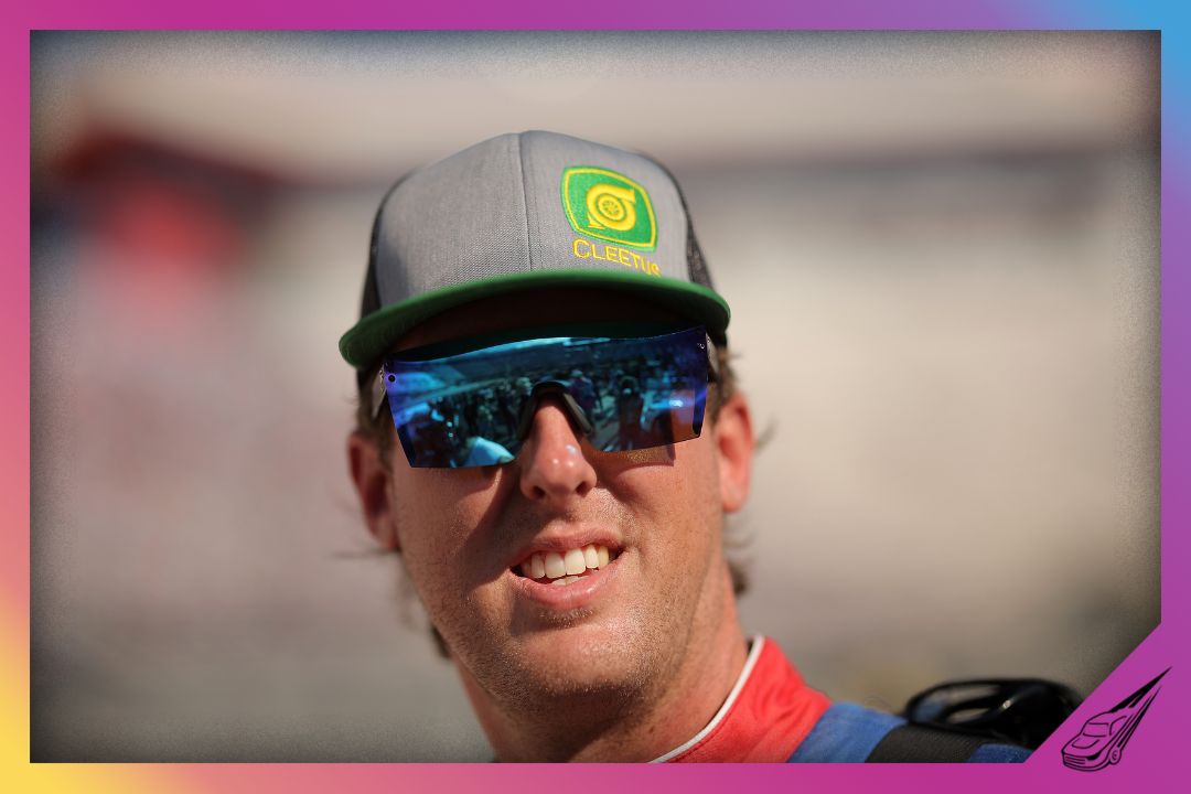 BRISTOL, TENNESSEE - SEPTEMBER 11: Garrett Mitchell, also known as Cleetus McFarland, driver of the #30 Kenetik Ford waits on the grid prior to the ARCA Menards Series Bush's Beans 200 at Bristol Motor Speedway on September 11, 2025 in Bristol, Tennessee. (Photo by Jonathan Bachman/Getty Images)