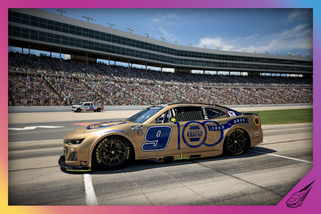FORT WORTH, TEXAS - MAY 04: Chase Elliott, driver of the #9 NAPA Auto Parts Chevrolet, enters the track for the NASCAR Cup Series Würth 400 at Texas Motor Speedway on May 04, 2025 in Fort Worth, Texas. (Photo by Chris Graythen/Getty Images)
