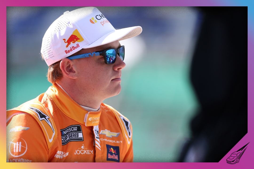 KANSAS CITY, KANSAS - APRIL 18: Connor Zilisch, driver of the #88 Choice Privileges Chevrolet, looks on during practice for the NASCAR Cup Series AdventHealth 400 at Kansas Speedway on April 18, 2026 in Kansas City, Kansas. (Photo by David Jensen/Getty Images)