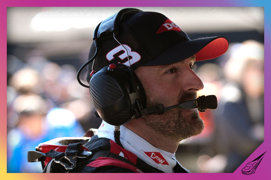 MARTINSVILLE, VIRGINIA - MARCH 28: Austin Dillon, driver of the #3 Dow Coatings Chevrolet, views data during practice for the NASCAR Cup Series Cook Out 400 at Martinsville Speedway on March 28, 2026 in Martinsville, Virginia. (Photo by Jacob Kupferman/Getty Images)