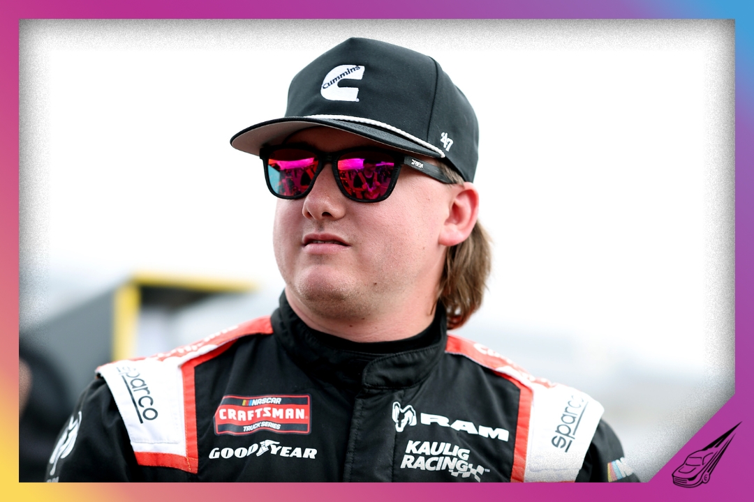 ROCKINGHAM, NORTH CAROLINA - APRIL 03: Brenden Queen, driver of the #12 Cummins RAM, looks on during practice for the NASCAR Craftsman Truck Series Black's Tire 200 at Rockingham Speedway on April 03, 2026 in Rockingham, North Carolina. (Photo by Meg Oliphant/Getty Images)