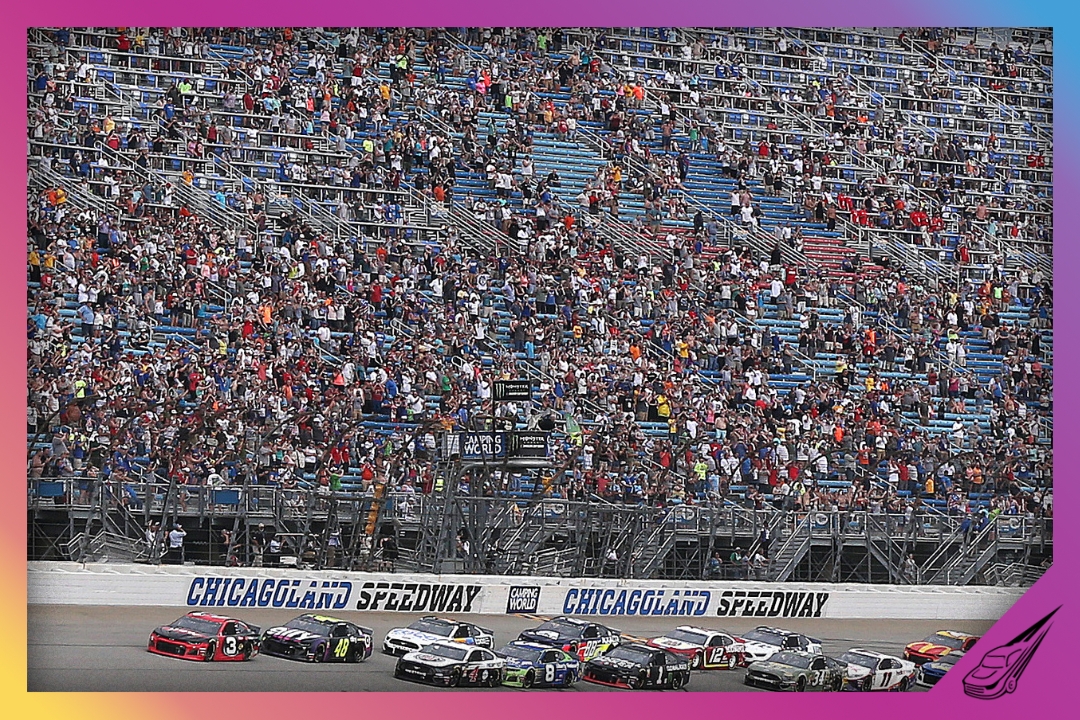 JOLIET, ILLINOIS - JUNE 30: Austin Dillon, driver of the #3 Dow Univar Solutions Chevrolet, takes the green flag to start the Monster Energy NASCAR Cup Series Camping World 400 at Chicagoland Speedway on June 30, 2019 in Joliet, Illinois. (Photo by Matt Sullivan/Getty Images)