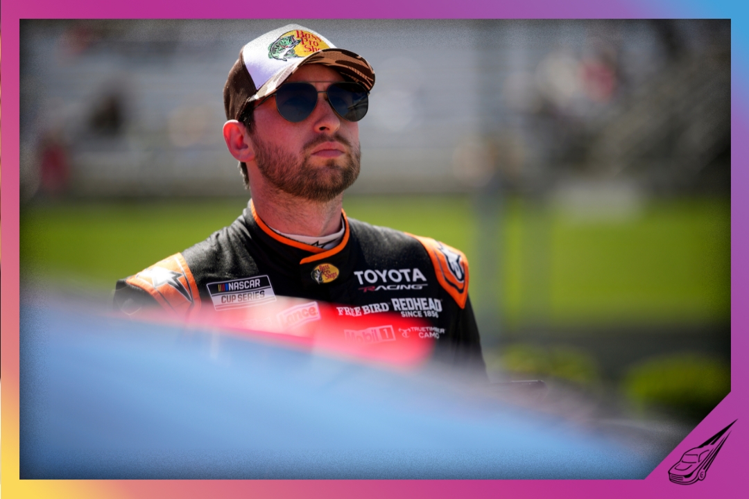 MARTINSVILLE, VIRGINIA - MARCH 28: Chase Briscoe, driver of the #19 Bass Pro Shops Toyota, looks on during qualifying for the NASCAR Cup Series Cook Out 400 at Martinsville Speedway on March 28, 2026 in Martinsville, Virginia. (Photo by Jacob Kupferman/Getty Images)