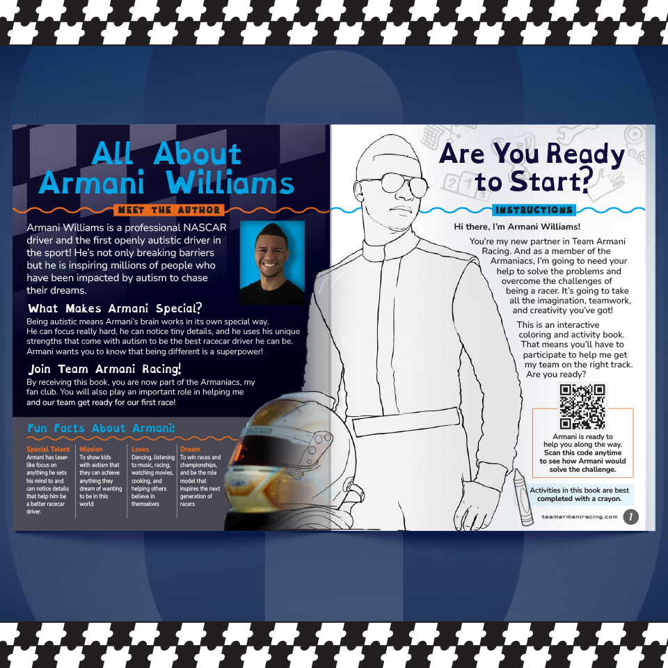 Armani's First Race Activity Book - Image 2