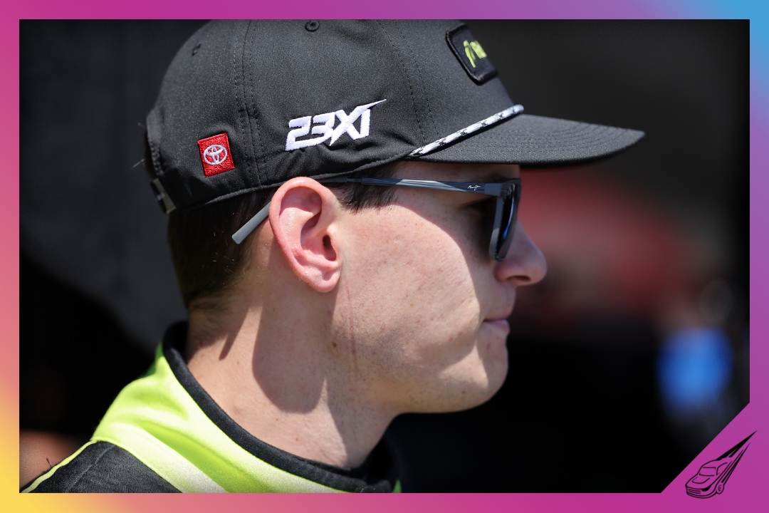 FORT WORTH, TEXAS - MAY 02: Corey Heim, driver of the #67 Robinhood Toyota, looks on during practice for the NASCAR Cup Series Würth 400 presented by LIQUI MOLY at Texas Motor Speedway on May 02, 2026 in Fort Worth, Texas. (Photo by Logan Riely/Getty Images)