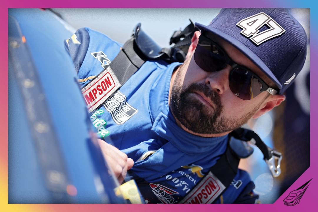 FORT WORTH, TEXAS - MAY 02: Ricky Stenhouse Jr., driver of the #47 Onin Staffing Chevrolet, enters his car during qualifying for the NASCAR Cup Series Würth 400 presented by LIQUI MOLY at Texas Motor Speedway on May 02, 2026 in Fort Worth, Texas. (Photo by Logan Riely/Getty Images)