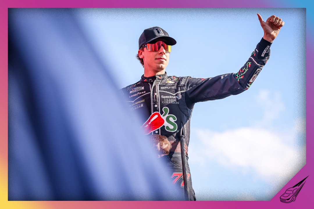CONCORD, NORTH CAROLINA - MAY 24: Carson Hocevar, driver of the #77 Chili's Ride the 'Dente Chevrolet is introduced before the NASCAR Cup Series Coca-Cola 600 at Charlotte Motor Speedway on May 24, 2026 in Concord, North Carolina. (Photo by David Jensen/Getty Images)