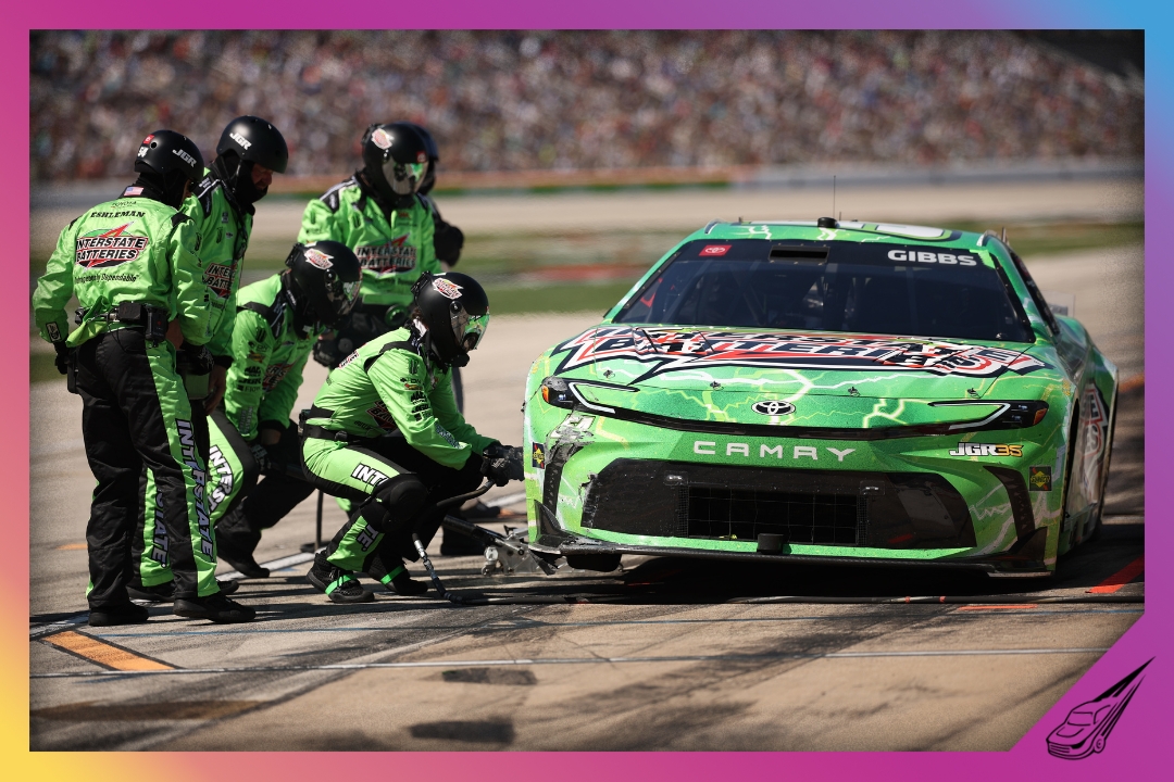 FORT WORTH, TEXAS - MAY 03: Ty Gibbs, driver of the #54 Interstate Batteries Toyota, pits during the NASCAR Cup Series Würth 400 presented by LIQUI MOLY at Texas Motor Speedway on May 03, 2026 in Fort Worth, Texas. (Photo by James Gilbert/Getty Images)