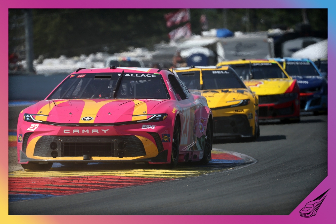 WATKINS GLEN, NEW YORK - AUGUST 10: Bubba Wallace, driver of the #23 McDonald's Toyota, drives during the NASCAR Cup Series Go Bowling at The Glen at Watkins Glen International on August 10, 2025 in Watkins Glen, New York. (Photo by Chris Graythen/Getty Images)