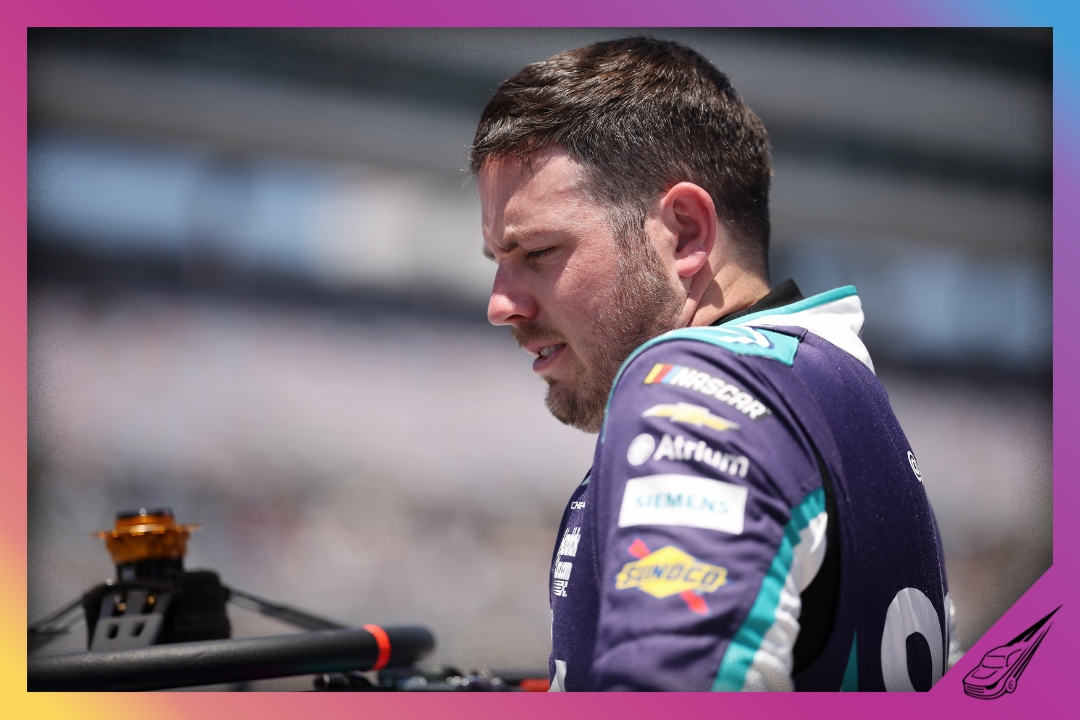 FORT WORTH, TEXAS - MAY 02: Alex Bowman, driver of the #48 Ally Chevrolet, enters his car during qualifying for the NASCAR Cup Series Würth 400 presented by LIQUI MOLY at Texas Motor Speedway on May 02, 2026 in Fort Worth, Texas. (Photo by James Gilbert/Getty Images)
