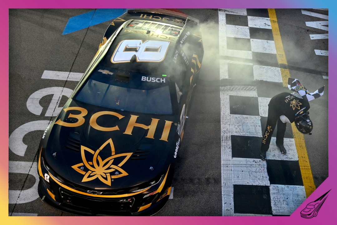 MADISON, ILLINOIS - JUNE 04: Kyle Busch, driver of the #8 3CHI Chevrolet, takes a bow after winning the NASCAR Cup Series Enjoy Illinois 300 at WWT Raceway on June 04, 2023 in Madison, Illinois. (Photo by Jeff Curry/Getty Images)