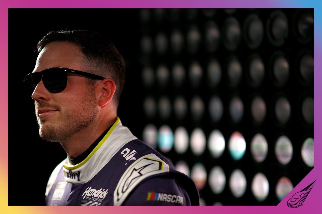 BROOKLYN, MICHIGAN - JUNE 07: Alex Bowman, driver of the #48 Ally Chevrolet, waits backstage during pre-race ceremonies prior to the NASCAR Cup Series FireKeepers Casino 400 at Michigan International Speedway on June 07, 2026 in Brooklyn, Michigan. (Photo by Sean Gardner/Getty Images)