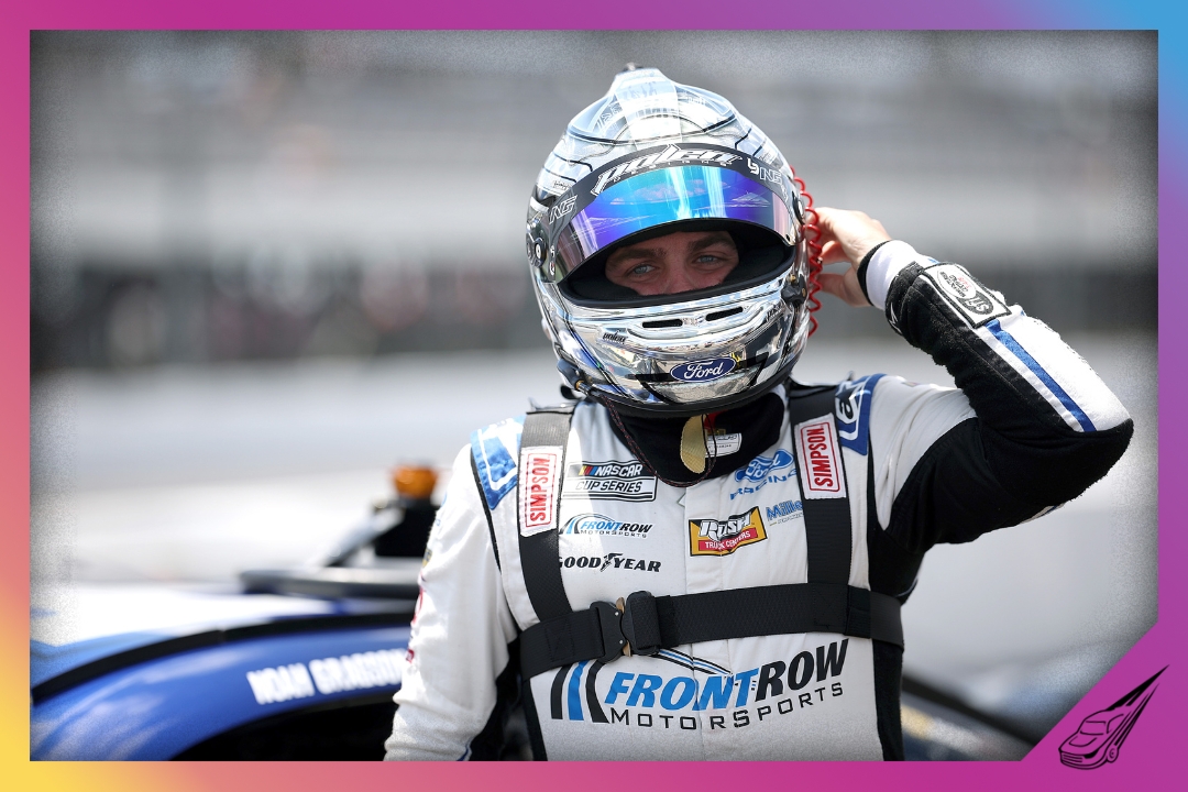 LONG POND, PENNSYLVANIA - JUNE 13: Noah Gragson, driver of the #4 MillerTech/KOA Ford, looks on during qualifying for the NASCAR Cup Series Great American Getaway 400 presented by VISITPA at Pocono Raceway on June 13, 2026 in Long Pond, Pennsylvania. (Photo by James Gilbert/Getty Images)