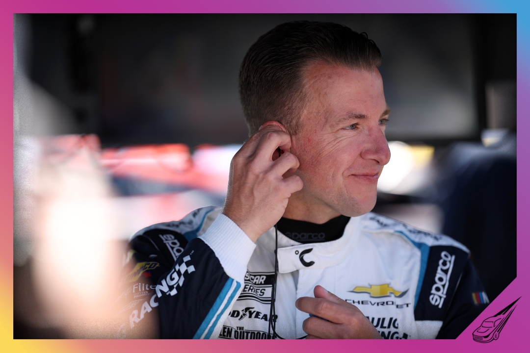 SONOMA, CALIFORNIA - JUNE 27: AJ Allmendinger, driver of the #16 EchoPark Automotive Chevrolet, looks on during practice for the NASCAR Cup Series Toyota/Save Mart 350 at Sonoma Raceway on June 27, 2026 in Sonoma, California. (Photo by James Gilbert/Getty Images)