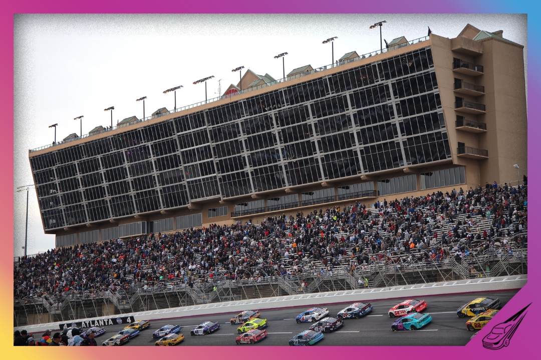 HAMPTON, GEORGIA - FEBRUARY 23: A general view of racing during the NASCAR Cup Series Ambetter Health 400 at Atlanta Motor Speedway on February 23, 2025 in Hampton, Georgia. (Photo by Jonathan Bachman/Getty Images)