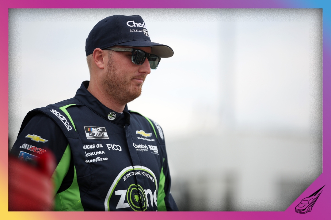 JOLIET, ILLINOIS - JULY 04: Austin Hill, driver of the #21 Cheddar's Scratch Kitchen Chevrolet, looks on during practice for the NASCAR O'Reilly Auto Parts Series Cuervo 300 at Chicagoland Speedway on July 04, 2026 in Joliet, Illinois. (Photo by James Gilbert/Getty Images)