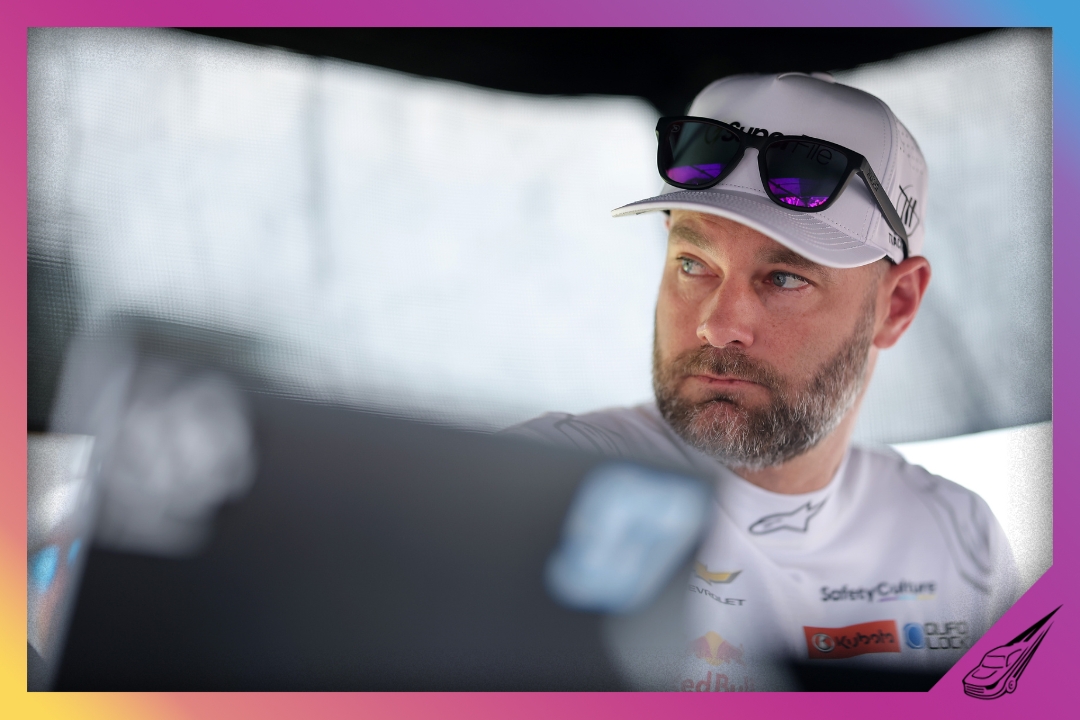 JOLIET, ILLINOIS - JULY 04: Shane Van Gisbergen, driver of the #97 SuperFile x Lefty Out There Chevrolet, looks on during qualifying for the NASCAR Cup Series eero 400 at Chicagoland Speedway on July 04, 2026 in Joliet, Illinois. (Photo by Jonathan Bachman/Getty Images)