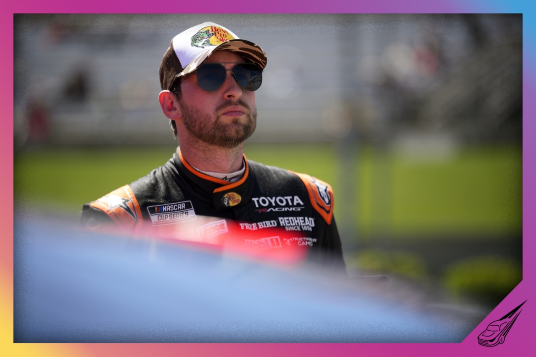 MARTINSVILLE, VIRGINIA - MARCH 28: Chase Briscoe, driver of the #19 Bass Pro Shops Toyota, looks on during qualifying for the NASCAR Cup Series Cook Out 400 at Martinsville Speedway on March 28, 2026 in Martinsville, Virginia. (Photo by Jacob Kupferman/Getty Images)