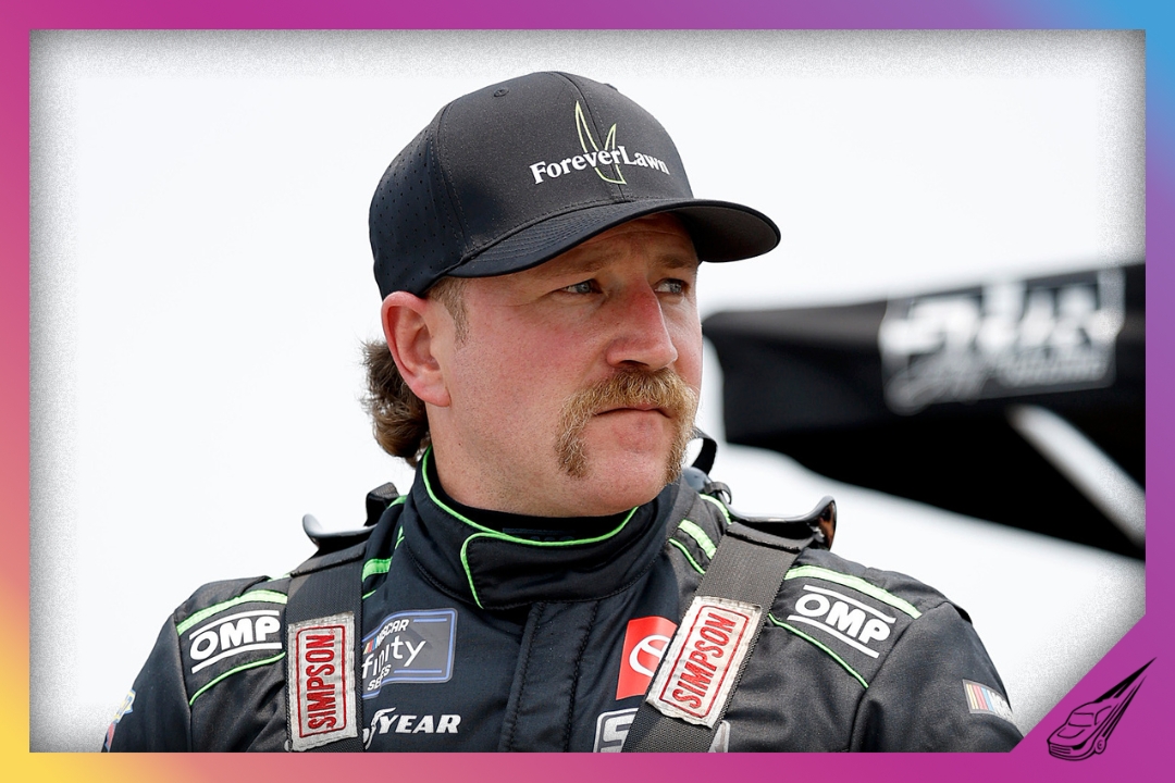 LEBANON, TENNESSEE - MAY 31: Jeffrey Earnhardt, driver of the #24 K9 Grass Toyota, looks on during practice for the NASCAR Xfinity Series Tennessee Lottery 250 at Nashville Superspeedway on May 31, 2025 in Lebanon, Tennessee. (Photo by Sean Gardner/Getty Images)