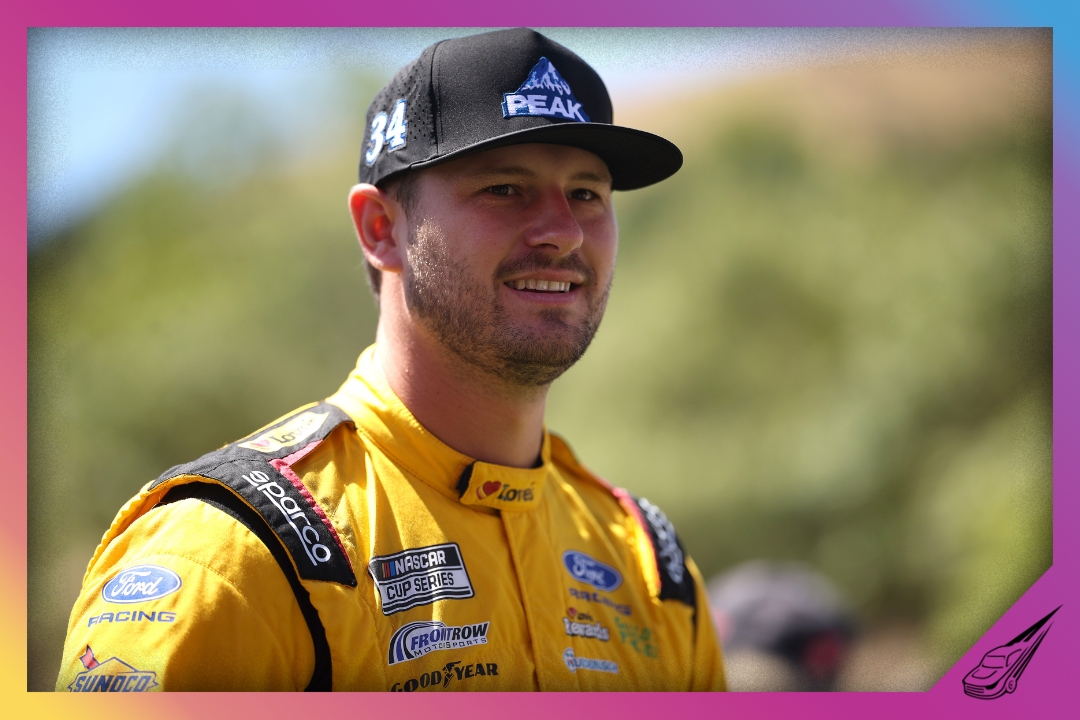 SONOMA, CALIFORNIA - JUNE 28: Todd Gilliland, driver of the #34 Love's Travel Stops/PEAK Ford, looks on prior to the NASCAR Cup Series Toyota/Save Mart 350 at Sonoma Raceway on June 28, 2026 in Sonoma, California. (Photo by James Gilbert/Getty Images)