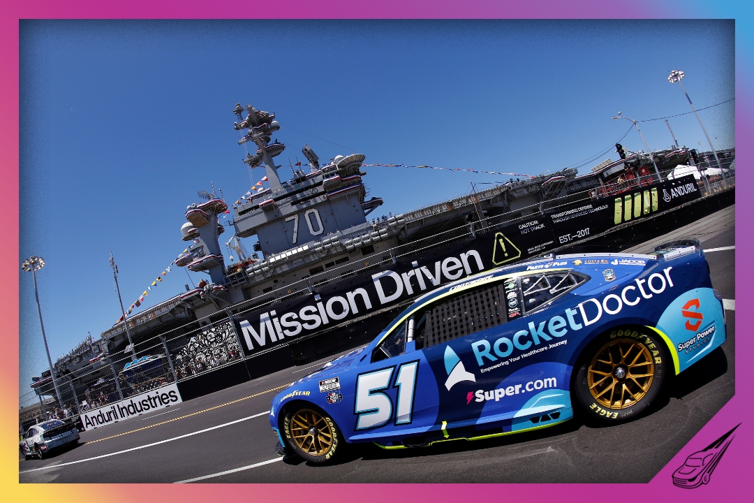 SAN DIEGO, CALIFORNIA - JUNE 19: Cody Ware, driver of the #51 Rocket Doctor Chevrolet, drives during practice for the NASCAR Cup Series Anduril 250 at Naval Base Coronado on June 19, 2026 in San Diego, California. (Photo by Sean Gardner/Getty Images)