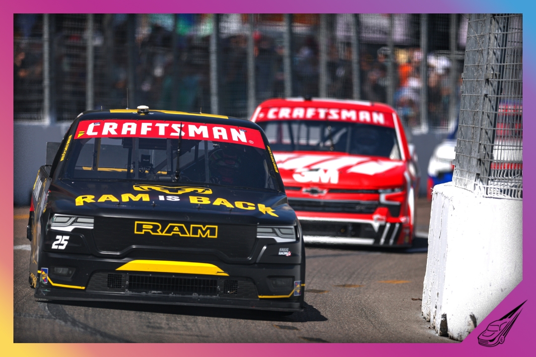 ST PETERSBURG, FLORIDA - FEBRUARY 28: Colin Braun, driver of the #25 RAM is Back RAM, drives during the NASCAR Craftsman Truck Series OnlyBulls Green Flag 150 at Grand Prix of St. Petersburg on February 28, 2026 in St Petersburg, Florida. (Photo by David Jensen/Getty Images)