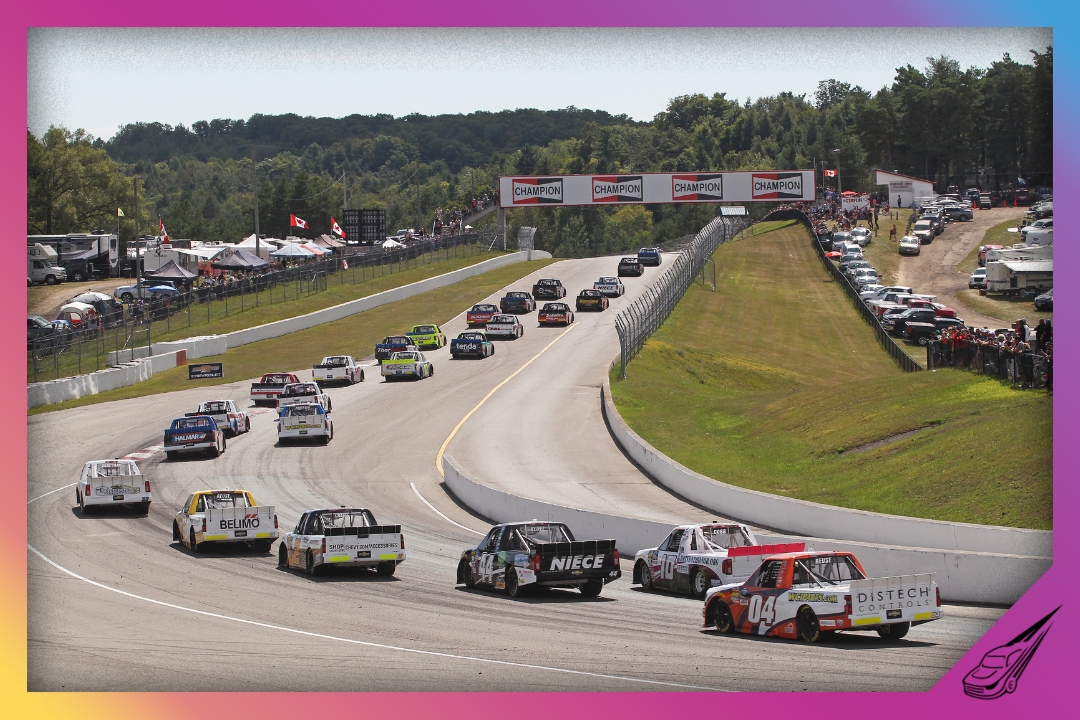 BOWMANVILLE, ON - AUGUST 25: The start of the Chevrolet Silverado 250 Gander Nascar Outdoor Truck Series event at Canadian Tire Motorsport Park on August 25, 2019 in Bowmanville, Ontario, Canada. (Photo by Claus Andersen/Getty Images) *** Local Caption ***