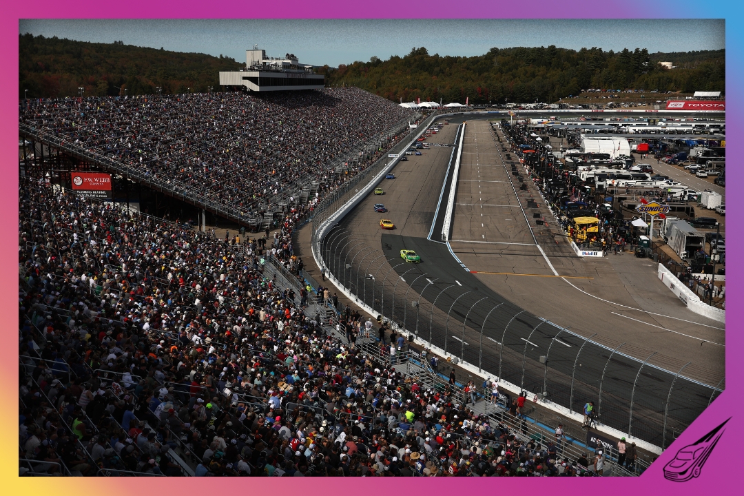 LOUDON, NEW HAMPSHIRE - SEPTEMBER 21: A general view of racing during the NASCAR Cup Series Mobil 1 301 at New Hampshire Motor Speedway on September 21, 2025 in Loudon, New Hampshire. (Photo by Meg Oliphant/Getty Images)