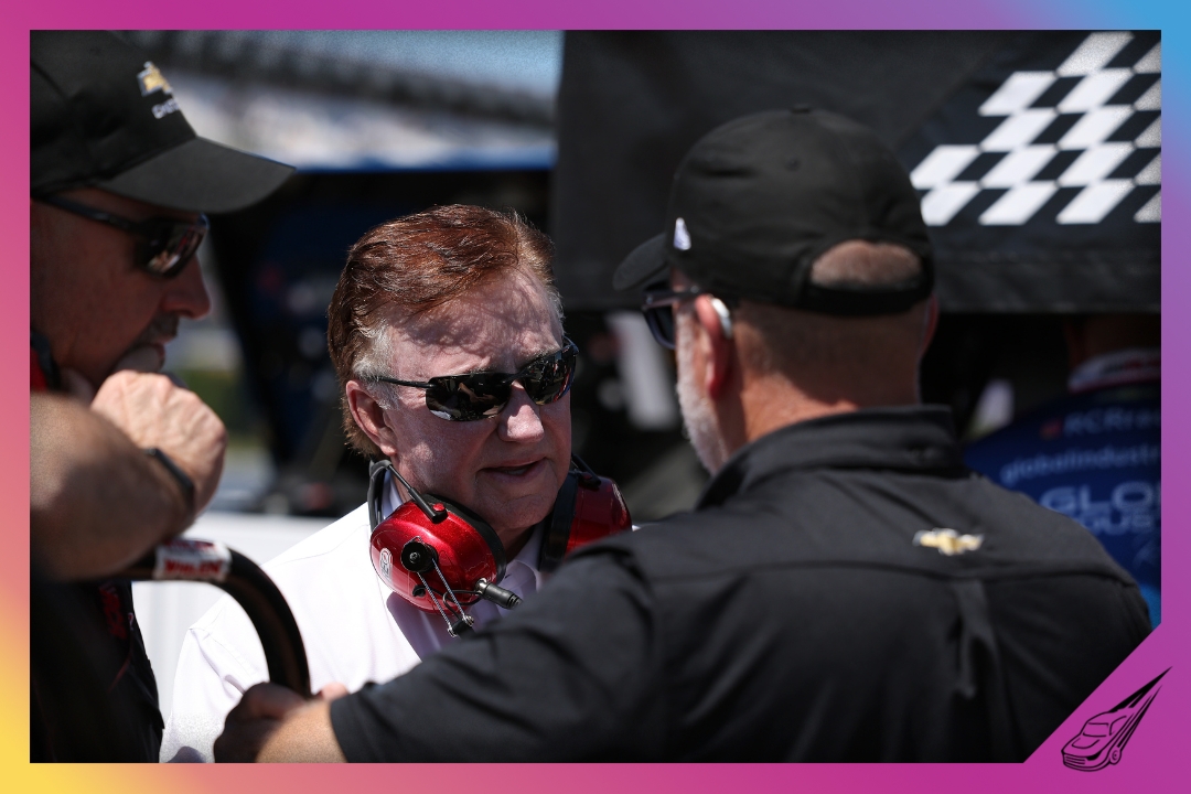 LONG POND, PENNSYLVANIA - JUNE 13: NASCAR Hall of Famer and RCR team owner, Richard Childress speaks to crew members during qualifying for the NASCAR O'Reilly Auto Parts Series MillerTech Battery 250 presented by KOA at Pocono Raceway on June 13, 2026 in Long Pond, Pennsylvania. (Photo by David Jensen/Getty Images)