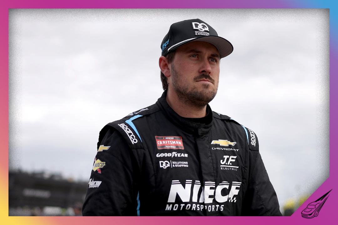 ROCKINGHAM, NORTH CAROLINA - APRIL 03: Connor Hall, driver of the #4 Comprehensive Logistics Chevrolet, looks on during qualifying for the NASCAR Craftsman Truck Series Black's Tire 200 at Rockingham Speedway on April 03, 2026 in Rockingham, North Carolina. (Photo by James Gilbert/Getty Images)