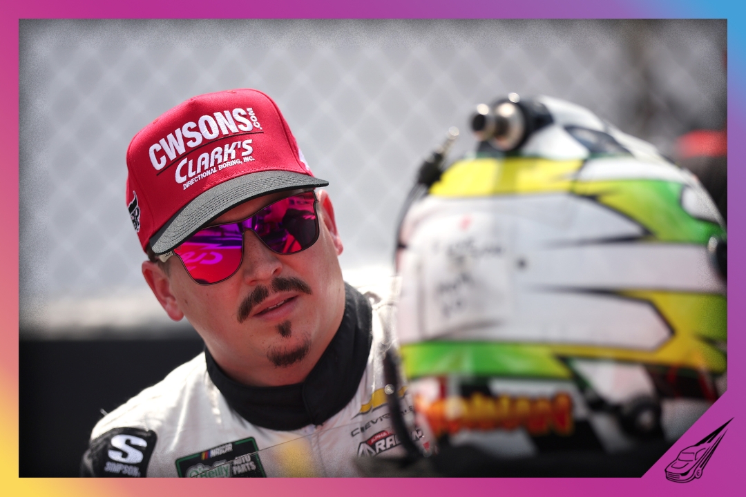 DARLINGTON, SOUTH CAROLINA - SEPTEMBER 05: Brennan Poole, driver of the #44 Clark's/CW & Sons Chevrolet, prepares to practice for the NASCAR O'Reilly Auto Parts Series Fleetio 200 at Darlington Raceway on September 05, 2026 in Darlington, South Carolina. (Photo by James Gilbert/Getty Images)