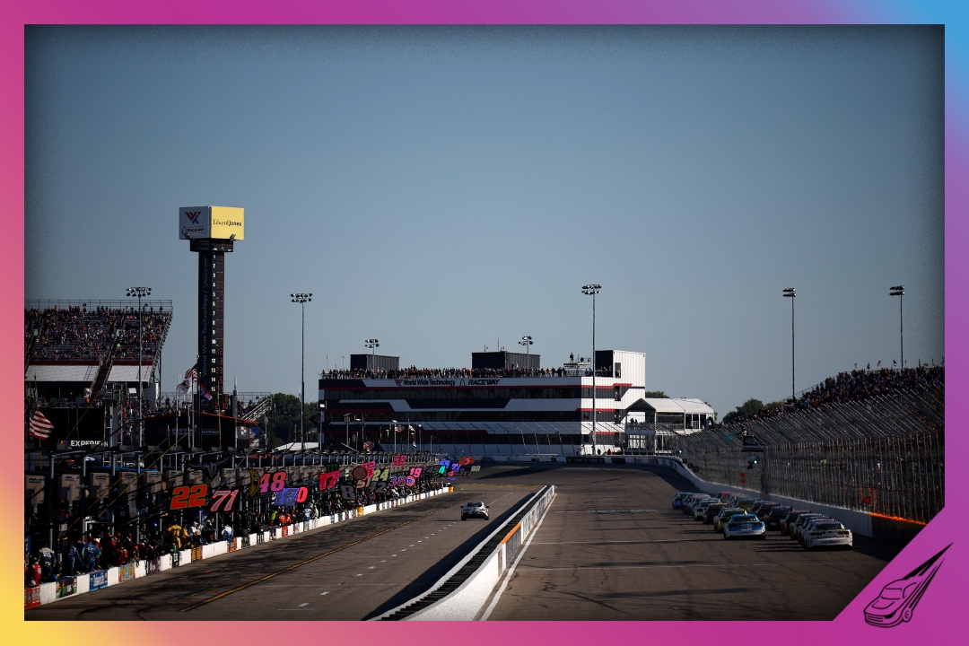 MADISON, ILLINOIS - SEPTEMBER 07: A general view of racing during the NASCAR Cup Series Enjoy Illinois 300 at WWT Raceway on September 07, 2025 in Madison, Illinois. (Photo by Sean Gardner/Getty Images)